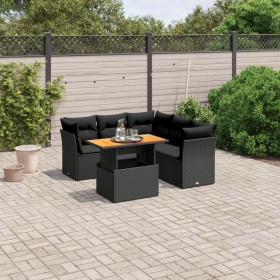 Gartenmöbel-Set 5-teilig mit schwarzen Polstern aus synthetischem Rattan von , Gartensets - Ref: Foro24-3270824, Preis: 420,1...