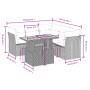 Gartenmöbel-Set 5-teilig mit schwarzen Polstern aus synthetischem Rattan von , Gartensets - Ref: Foro24-3270824, Preis: 420,1...