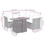 Set de muebles de jardín 5 pzas y cojines ratán sintético negro by , Garden sets - Ref: Foro24-3270824, Price: 428,62 €, Disc...