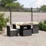Set de muebles de jardín 5 pzas y cojines ratán sintético negro de , Conjuntos de jardín - Ref: Foro24-3270832, Precio: 408,5...