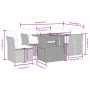 Gartenmöbel-Set 5-teilig mit schwarzen Polstern aus synthetischem Rattan von , Gartensets - Ref: Foro24-3270832, Preis: 391,9...