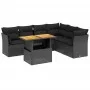 Garten-Essgruppe 7-teilig mit schwarzen Polstern aus synthetischem Rattan. von , Gartensets - Ref: Foro24-3270845, Preis: 489...