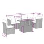 Set de comedor de jardín 7 pzas y cojines ratán sintético negro by , Garden sets - Ref: Foro24-3270853, Price: 430,46 €, Disc...