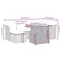 7-teiliges Garten-Esszimmerset und Kissen synthetisches Rattan schwarz von , Gartensets - Ref: Foro24-3270937, Preis: 446,30 ...