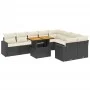 Set de sofás de jardín 10 pzas cojines ratán sintético negro by , Garden sets - Ref: Foro24-3271469, Price: 613,41 €, Discoun...