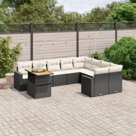 Set de sofás de jardín 10 pzas cojines ratán sintético negro by , Garden sets - Ref: Foro24-3271476, Price: 613,41 €, Discoun...