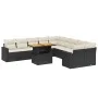 Set de sofás de jardín 11 pzas y cojines ratán sintético negro de , Conjuntos de jardín - Ref: Foro24-3271504, Precio: 680,32...