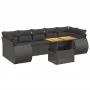 Set de sofás de jardín 8 piezas y cojines ratán sintético negro de , Conjuntos de jardín - Ref: Foro24-3272105, Precio: 613,8...