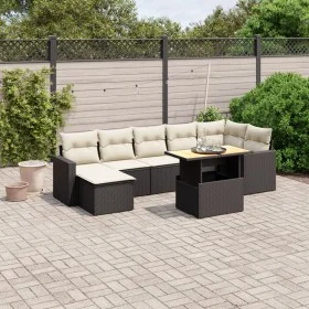 Set de sofás de jardín 8 piezas y cojines ratán sintético negro by , Garden sets - Ref: Foro24-3271420, Price: 493,62 €, Disc...