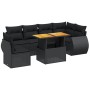 Garten-Essgruppe 7-teilig mit schwarzen Polstern aus synthetischem Rattan. von , Gartensets - Ref: Foro24-3272217, Preis: 492...