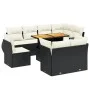 Set de sofás de jardín 8 piezas y cojines ratán sintético negro by , Garden sets - Ref: Foro24-3272288, Price: 707,06 €, Disc...