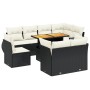 Set de sofás de jardín 8 piezas y cojines ratán sintético negro by , Garden sets - Ref: Foro24-3272288, Price: 648,12 €, Disc...