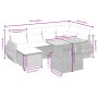 Set de sofás de jardín 7 pzas con cojines ratán sintético negro by , Garden sets - Ref: Foro24-3272295, Price: 451,34 €, Disc...
