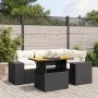 Gartenmöbel-Set 5-teilig mit schwarzen Polstern aus synthetischem Rattan von , Gartensets - Ref: Foro24-3272617, Preis: 374,9...