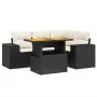 Gartenmöbel-Set 5-teilig mit schwarzen Polstern aus synthetischem Rattan von , Gartensets - Ref: Foro24-3272617, Preis: 374,9...