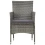 Set de muebles de jardín 4 pzas y cojines ratán sintético gris de vidaXL, Conjuntos de jardín - Ref: Foro24-45890, Precio: 24...