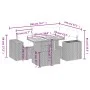 Gartenmöbel-Set 5-teilig mit schwarzen Polstern aus synthetischem Rattan von , Gartensets - Ref: Foro24-3272617, Preis: 374,9...
