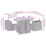 Gartenmöbel-Set 5-teilig mit schwarzen Polstern aus synthetischem Rattan von , Gartensets - Ref: Foro24-3272617, Preis: 360,9...
