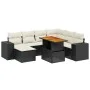 Set de sofás de jardín 8 piezas y cojines ratán sintético negro by , Garden sets - Ref: Foro24-3272750, Price: 520,76 €, Disc...