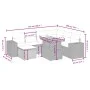 8-teiliges Gartensofa-Set und Kissen aus schwarzem Kunststoff-Rattan. von , Gartensets - Ref: Foro24-3272750, Preis: 521,06 €...