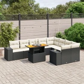 Set de sofás de jardín 10 pzas cojines ratán sintético negro by , Garden sets - Ref: Foro24-3272792, Price: 642,18 €, Discoun...