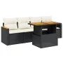 5-piece garden furniture set with black synthetic rattan cushions by , Garden sets - Ref: Foro24-3272953, Price: 324,35 €, Di...