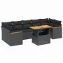Set de sofás de jardín 8 piezas y cojines ratán sintético negro by , Garden sets - Ref: Foro24-3272987, Price: 577,82 €, Disc...