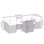 8-teiliges Gartensofa-Set und Kissen aus schwarzem Kunststoff-Rattan. von , Gartensets - Ref: Foro24-3272987, Preis: 577,09 €...