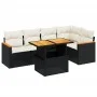 6-piece garden sofa set with black synthetic rattan cushions by , Garden sets - Ref: Foro24-3273065, Price: 400,85 €, Discoun...