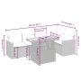 6-piece garden sofa set with black synthetic rattan cushions by , Garden sets - Ref: Foro24-3273065, Price: 400,85 €, Discoun...