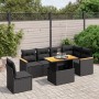 Set de comedor de jardín 7 pzas y cojines ratán sintético negro by , Garden sets - Ref: Foro24-3273099, Price: 478,72 €, Disc...