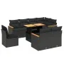 Set de sofás de jardín 8 piezas y cojines ratán sintético negro by , Garden sets - Ref: Foro24-3273169, Price: 645,79 €, Disc...