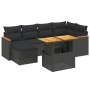 Garten-Essgruppe 7-teilig mit schwarzen Polstern aus synthetischem Rattan. von , Gartensets - Ref: Foro24-3273176, Preis: 461...