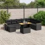 8-teiliges Gartensofa-Set und Kissen aus schwarzem Kunststoff-Rattan. von , Gartensets - Ref: Foro24-3273211, Preis: 581,65 €...