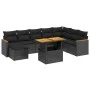 Set de sofás de jardín 8 piezas y cojines ratán sintético negro de , Conjuntos de jardín - Ref: Foro24-3273211, Precio: 581,9...