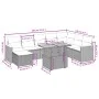 8-teiliges Gartensofa-Set und Kissen aus schwarzem Kunststoff-Rattan. von , Gartensets - Ref: Foro24-3273211, Preis: 581,65 €...