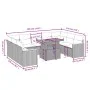 Gartensofa-Set, 10-teilig, mit schwarzen Kissen und synthetischem Rattan. von , Gartensets - Ref: Foro24-3273218, Preis: 657,...