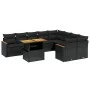 Set de sofás de jardín 10 pzas cojines ratán sintético negro by , Garden sets - Ref: Foro24-3273232, Price: 659,92 €, Discoun...