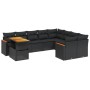 Gartensofa-Set, 10-teilig, mit schwarzen Kissen und synthetischem Rattan. von , Gartensets - Ref: Foro24-3273239, Preis: 657,...