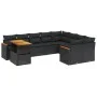 Gartensofa-Set, 10-teilig, mit schwarzen Kissen und synthetischem Rattan. von , Gartensets - Ref: Foro24-3273239, Preis: 659,...