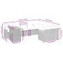 Gartensofa-Set, 10-teilig, mit schwarzen Kissen und synthetischem Rattan. von , Gartensets - Ref: Foro24-3273239, Preis: 657,...