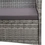 Set de muebles de jardín 4 pzas y cojines ratán sintético gris de vidaXL, Conjuntos de jardín - Ref: Foro24-45890, Precio: 24...