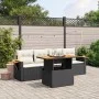 Gartenmöbel-Set 5-teilig mit schwarzen Polstern aus synthetischem Rattan von , Gartensets - Ref: Foro24-3273394, Preis: 346,7...