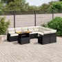 Gartensofa-Set, 10-teilig, mit schwarzen Kissen und synthetischem Rattan. von , Gartensets - Ref: Foro24-3271910, Preis: 597,...