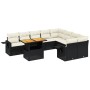 Set de sofás de jardín 10 pzas cojines ratán sintético negro by , Garden sets - Ref: Foro24-3271910, Price: 597,26 €, Discoun...