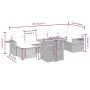 8-teiliges Gartensofa-Set und Kissen aus schwarzem Kunststoff-Rattan. von , Gartensets - Ref: Foro24-3271860, Preis: 546,73 €...