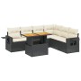 Garten-Essgruppe 7-teilig mit schwarzen Polstern aus synthetischem Rattan. von , Gartensets - Ref: Foro24-3271770, Preis: 442...