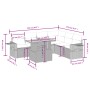 Set de comedor de jardín 7 pzas y cojines ratán sintético negro by , Garden sets - Ref: Foro24-3271770, Price: 442,23 €, Disc...