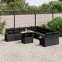 Set de sofás de jardín 11 pzas y cojines ratán sintético negro by , Garden sets - Ref: Foro24-3271944, Price: 754,69 €, Disco...