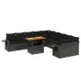 Set de sofás de jardín 11 pzas y cojines ratán sintético negro by , Garden sets - Ref: Foro24-3271944, Price: 754,69 €, Disco...